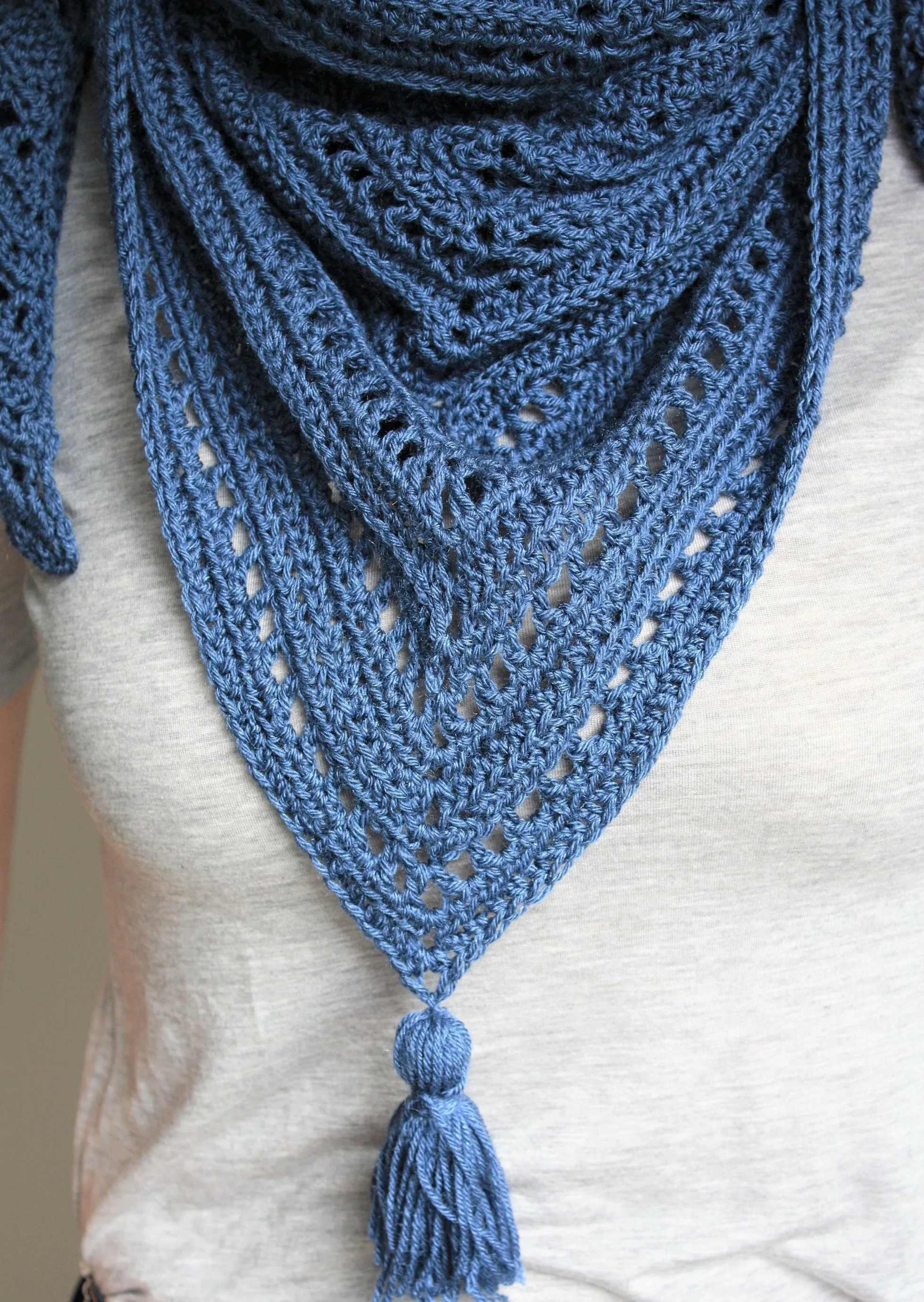 Easy Crochet Pattern - Bracken Ridge Elegant Triangle Scarf