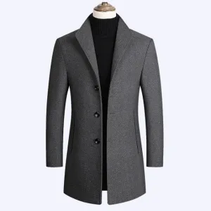 Elegant Men's Wool Coat