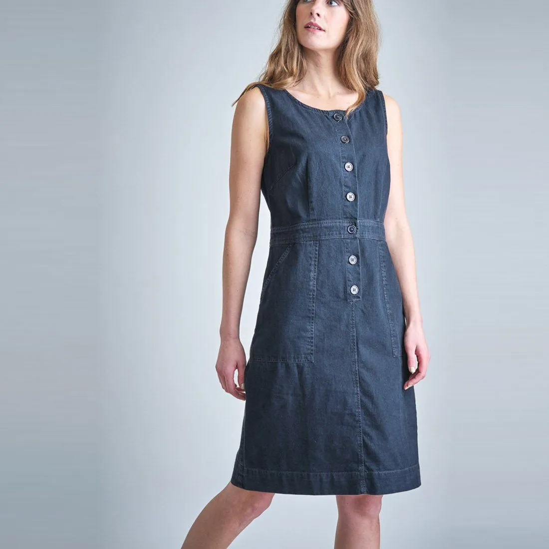 Elodie Denim Pinafore Dress