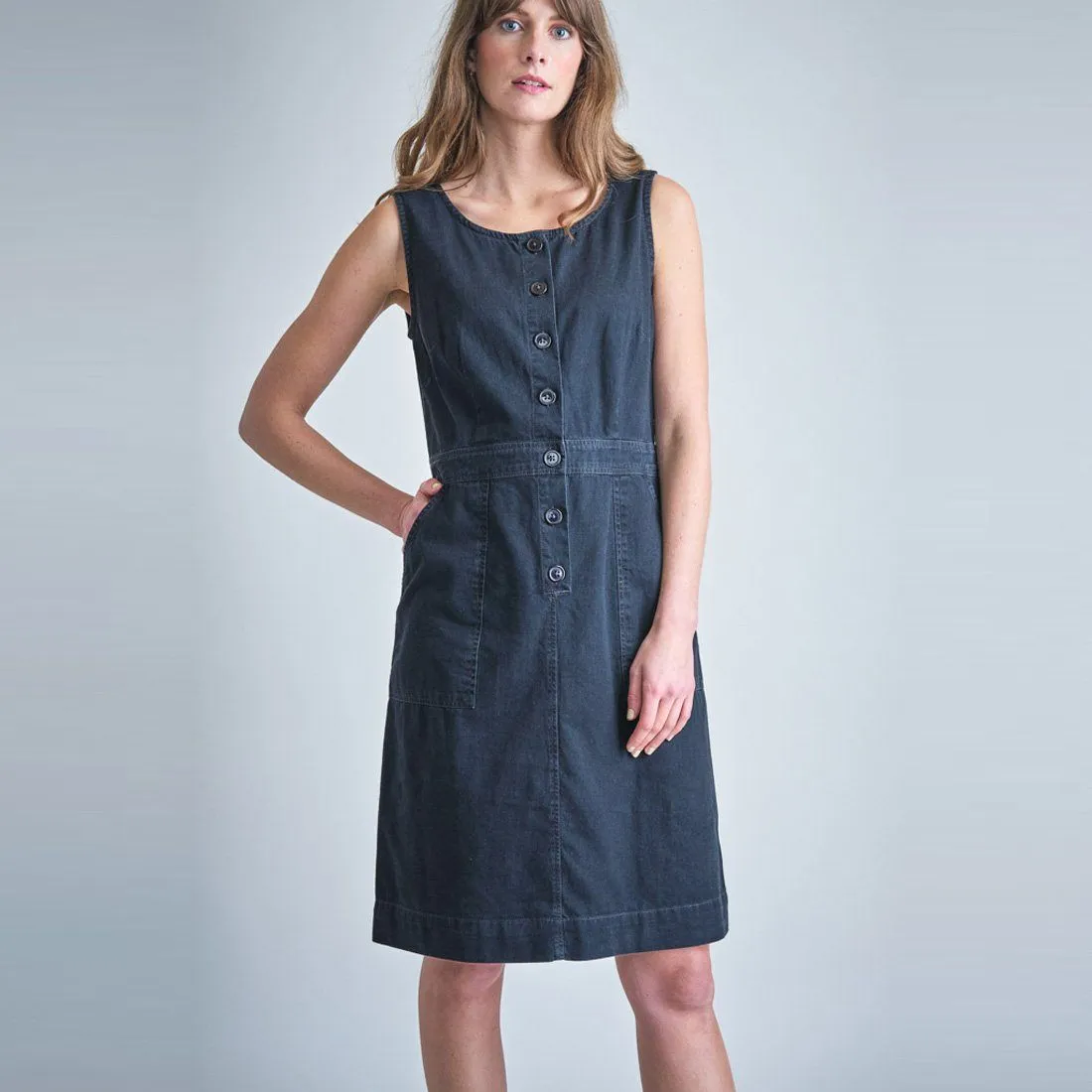 Elodie Denim Pinafore Dress