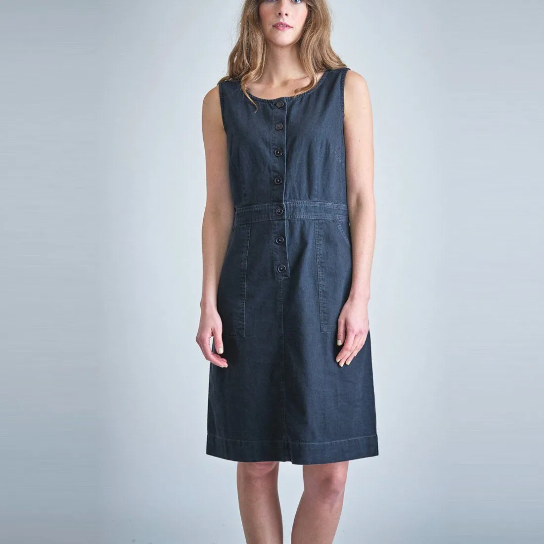 Elodie Denim Pinafore Dress