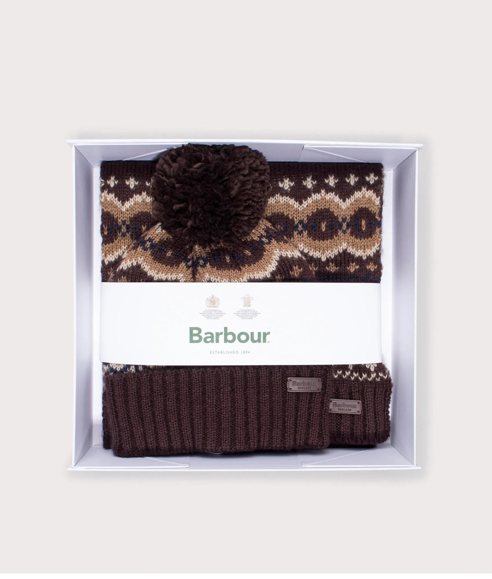 Fairisle Beanie and Scarf Gift Set