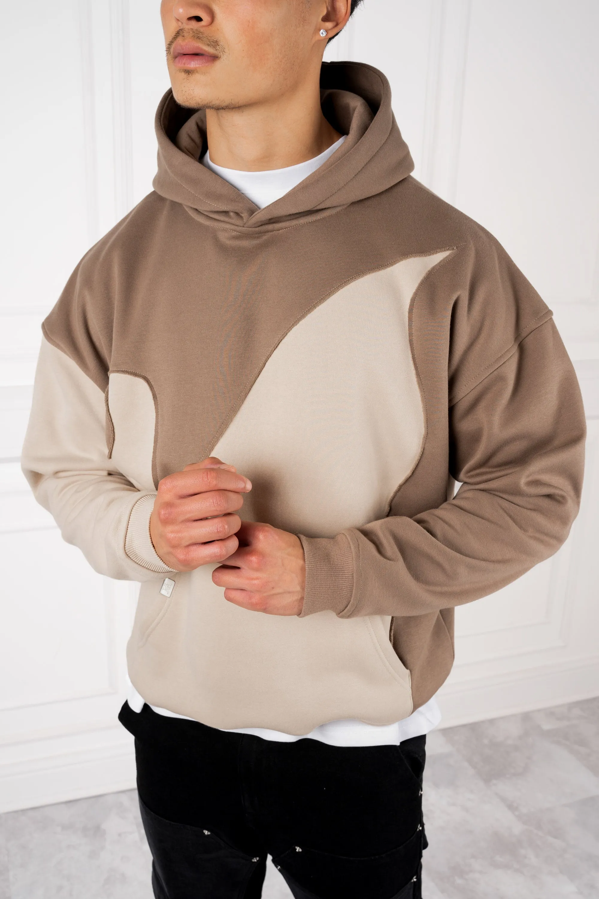 Flame Stitch Hoodie - Stone