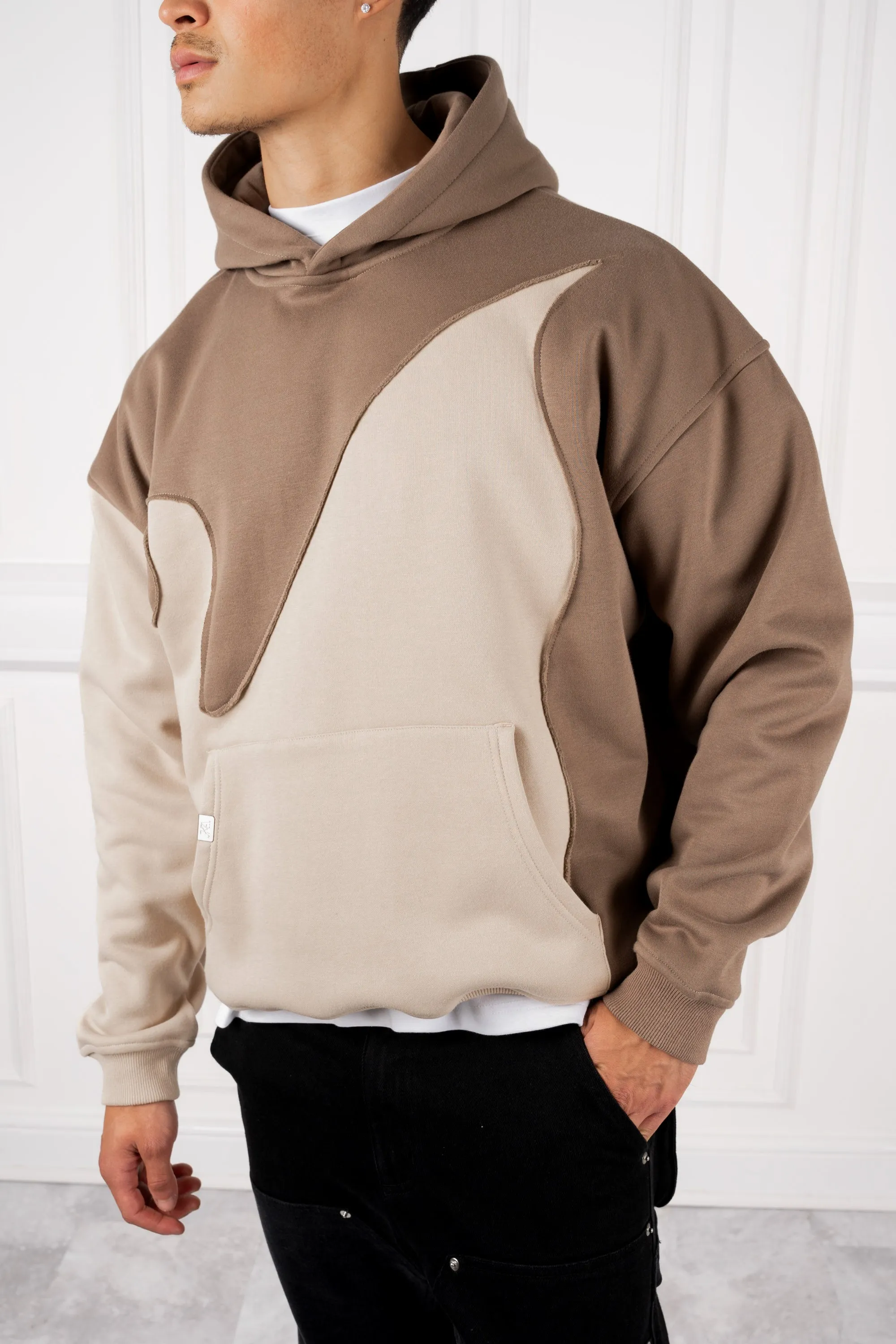 Flame Stitch Hoodie - Stone