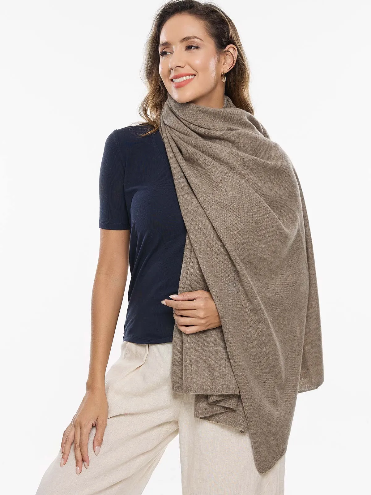 FlexKnit Taupe Cashmere Wrap