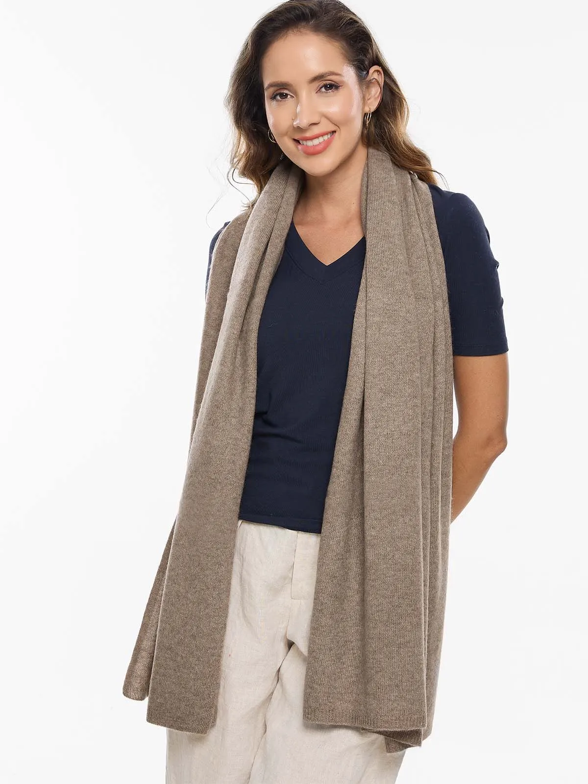 FlexKnit Taupe Cashmere Wrap