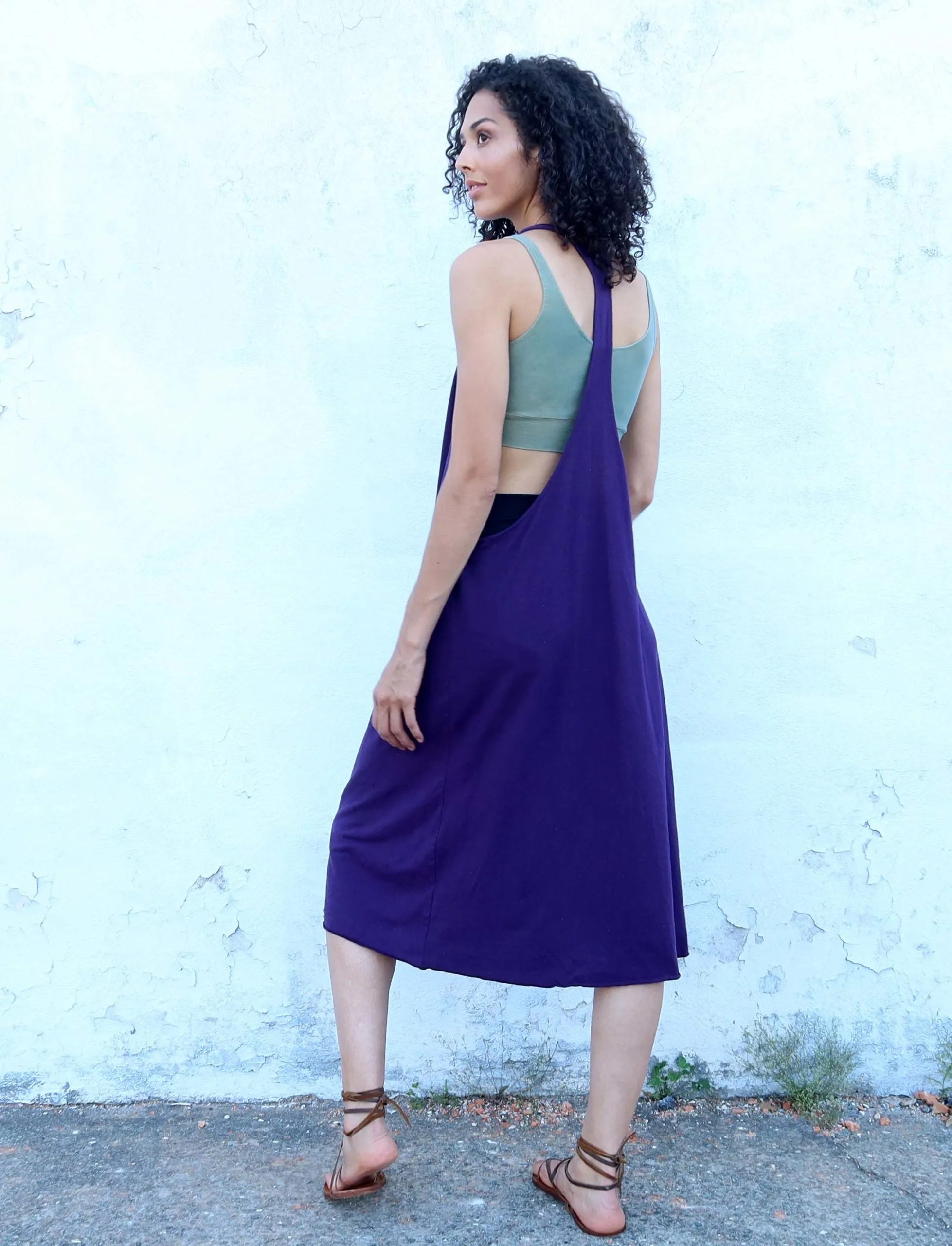 Float Neck Arrow Below Knee Dress