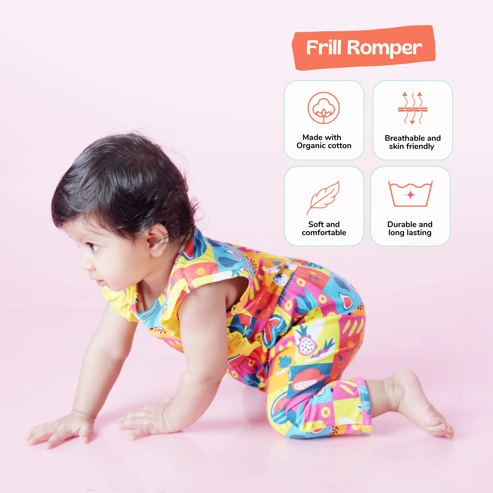 Frill Romper - Mixed Fruit