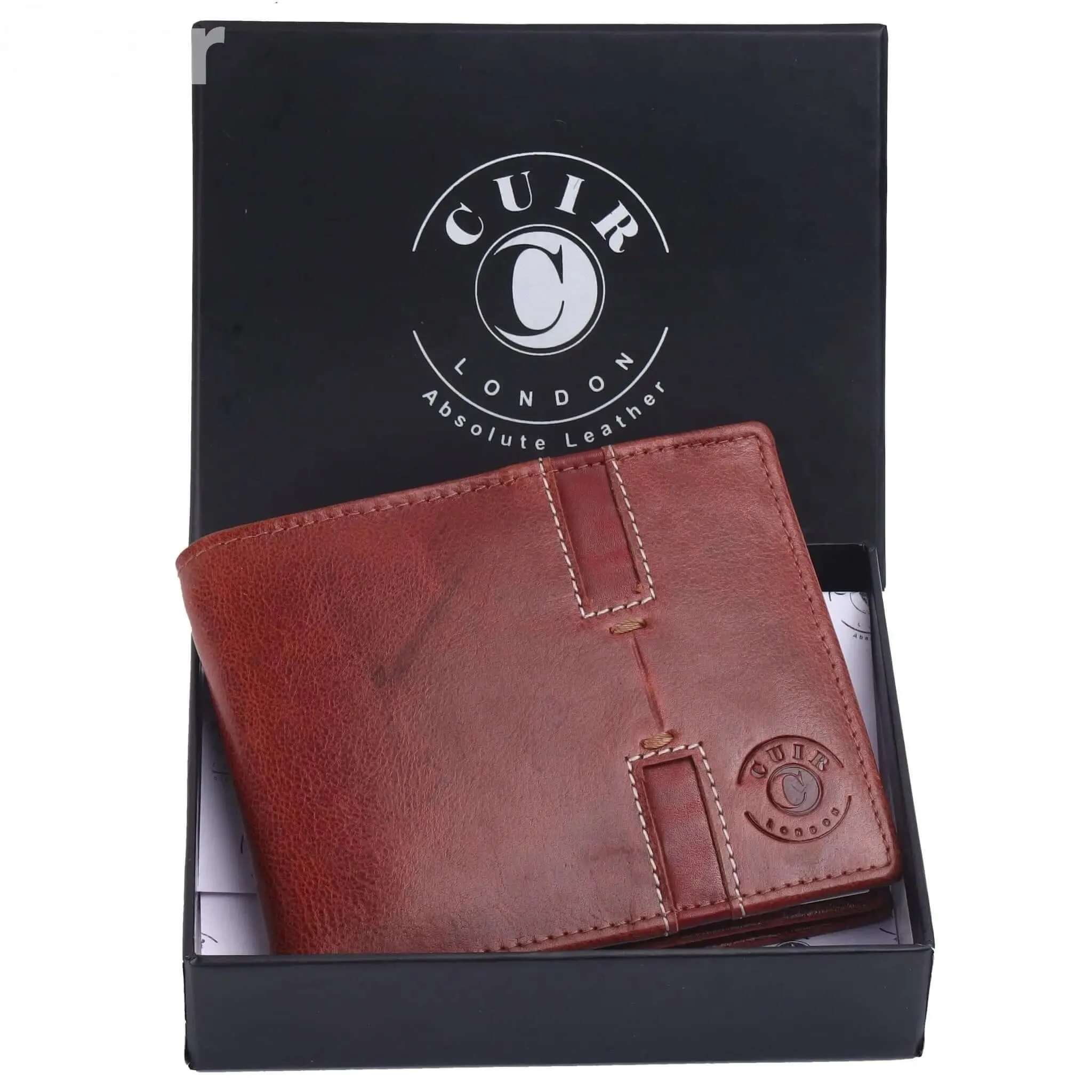 Genuine Deep Brown Wallet for Men | Buff and Cow Leather | 6 Pockets