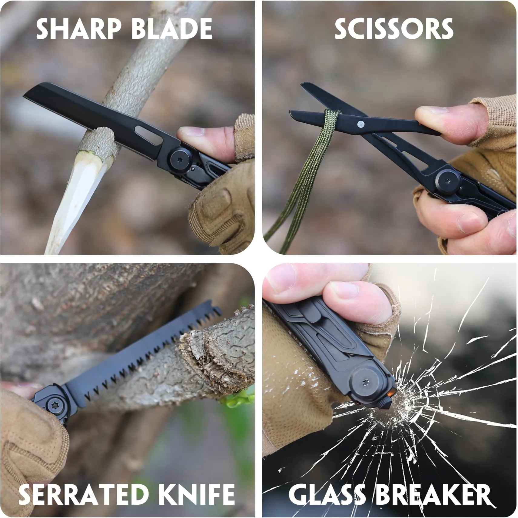 Gifts for Men Dad Him Husband - Birthday Gifts for Men, 9 in 1 Multitool - Mens Gifts Idea, Groomsmen Gifts - Stocking Stuffers for Men, Pocket Knife - Anniversary Christmas Ideal Gift, Portable Tool