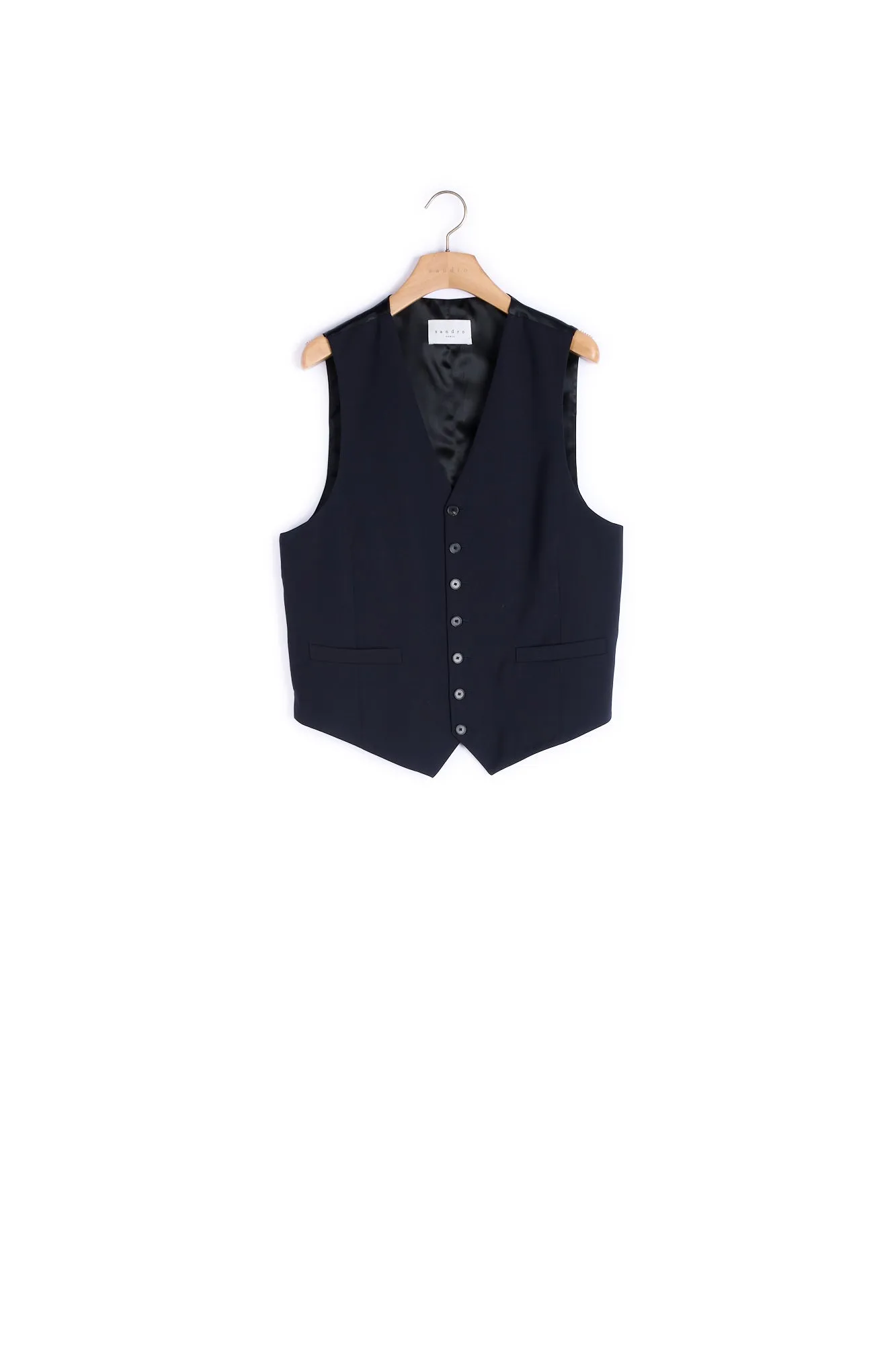 Gilet slim fit en laine super 120s