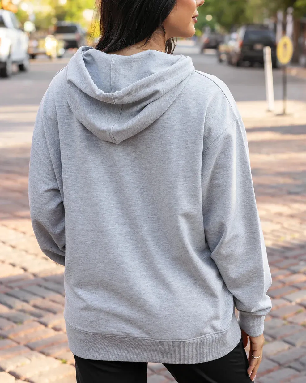 Grace & Lace Signature Soft Oversized Hoodie - Heathered Grey