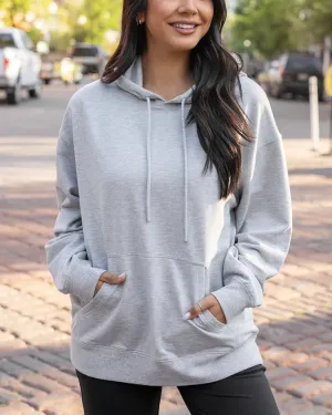 Grace & Lace Signature Soft Oversized Hoodie - Heathered Grey