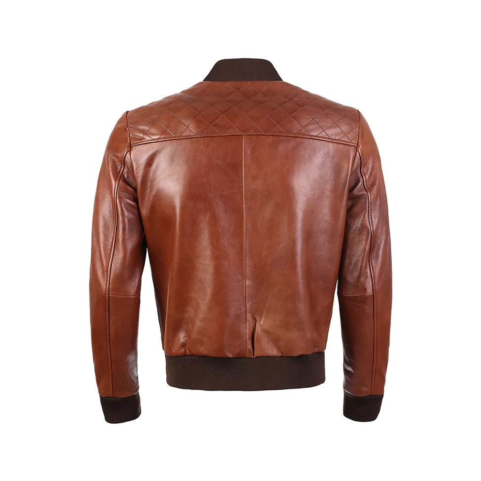 Greer Mens Wax Finish Sheep Leather Jacket