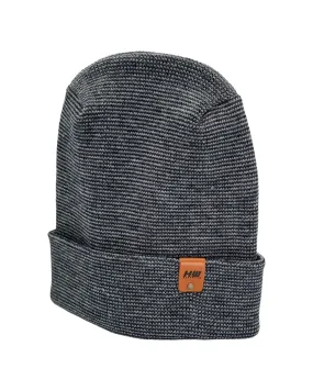 Haakwear Theta Stitch Fusion Cuffed Beanie / Hat (Patent Pending Design) Gray / Denim, Made in USA