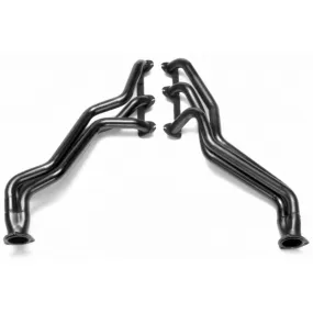 Hedman Hedders Street Headers - 1.5 in Primary - 2.5 in Collector - Black Paint - GM V6 - GM Compact SUV / Truck 1982-88 - Pair