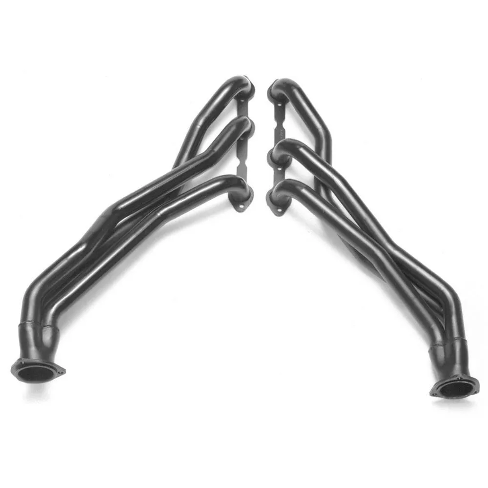 Hedman Hedders Street Headers - 1.5 in Primary - 2.5 in Collector - Black Paint - GM V6 - GM Compact SUV / Truck 1988-93 69410 - Pair