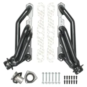 Hedman Hedders Street Headers - 1.5 in Primary - 2.5 in Collector - Black Paint - Small Block Chevy - GM Compact SUV / Truck 1982-2000 69520 - Pair