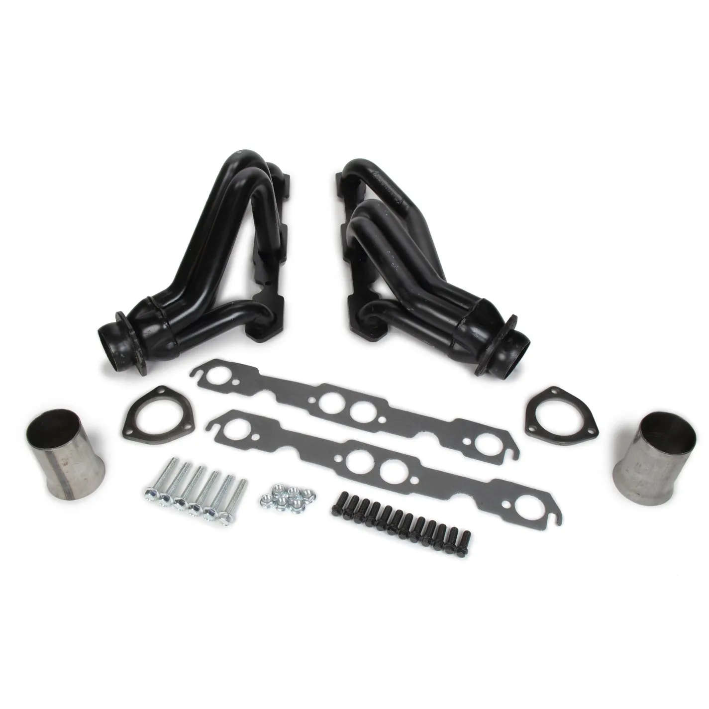 Hedman Hedders Street Headers - 1.5 in Primary - 2.5 in Collector - Black Paint - Small Block Chevy - GM Compact SUV / Truck 1982-2000 69530 - Pair