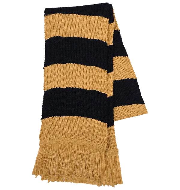 Hufflepuff Wide Stripe Scarf from Lochaven