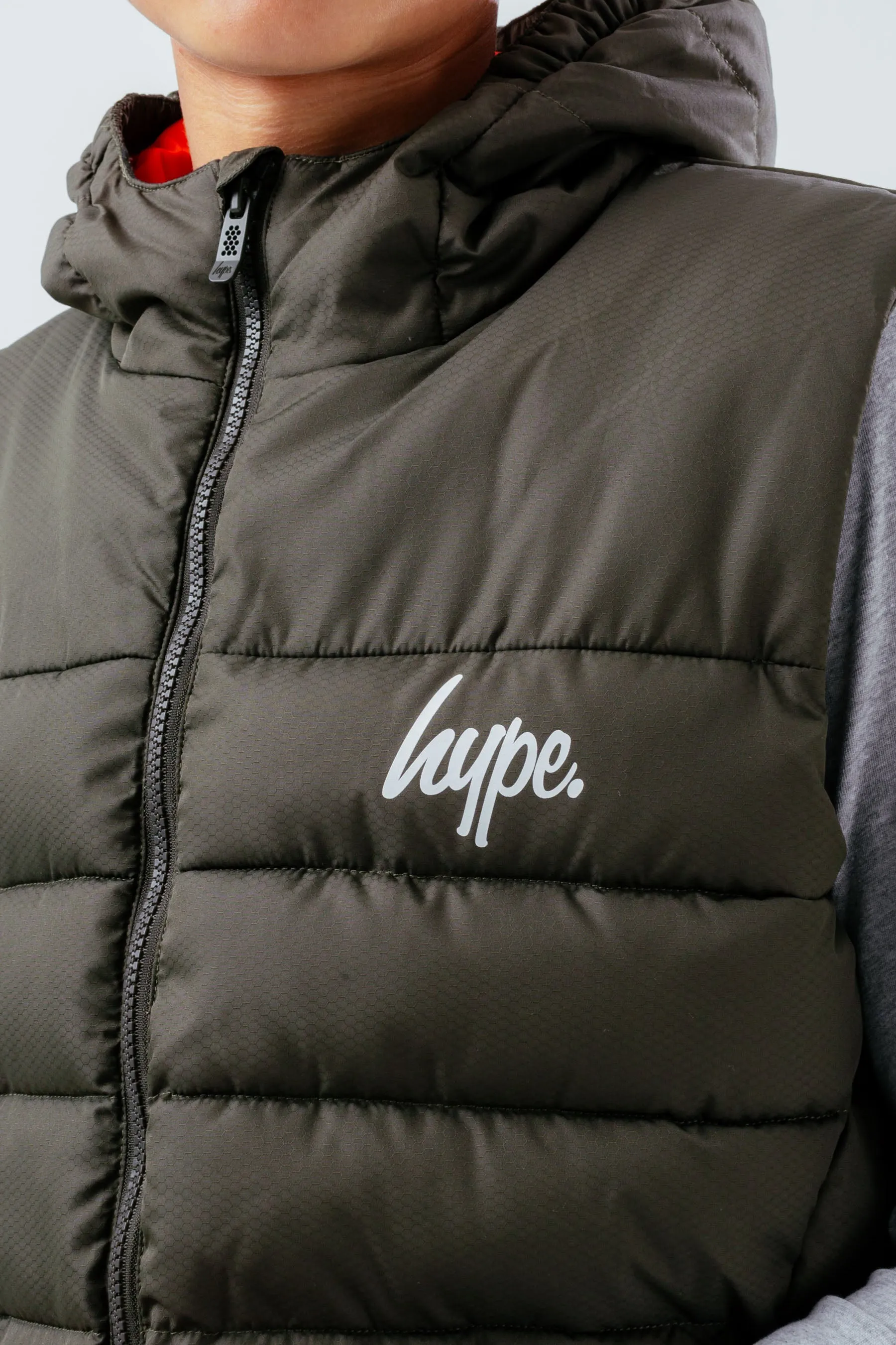 Hype Khaki Orange Boys Gilet