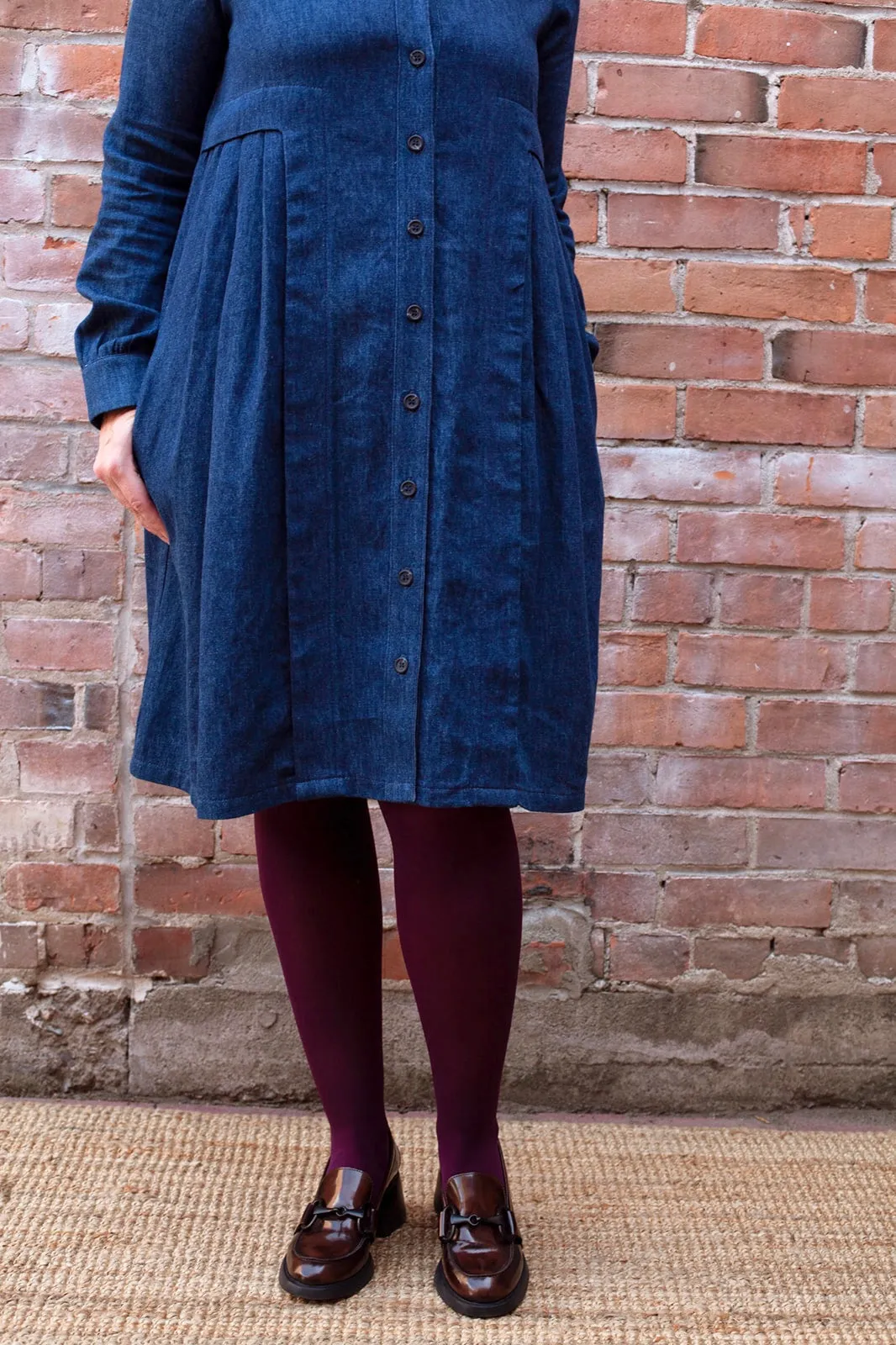 Inari Dress in Hemp/Cotton Denim