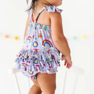 It's All Flowers and Rainbows Bubble Romper