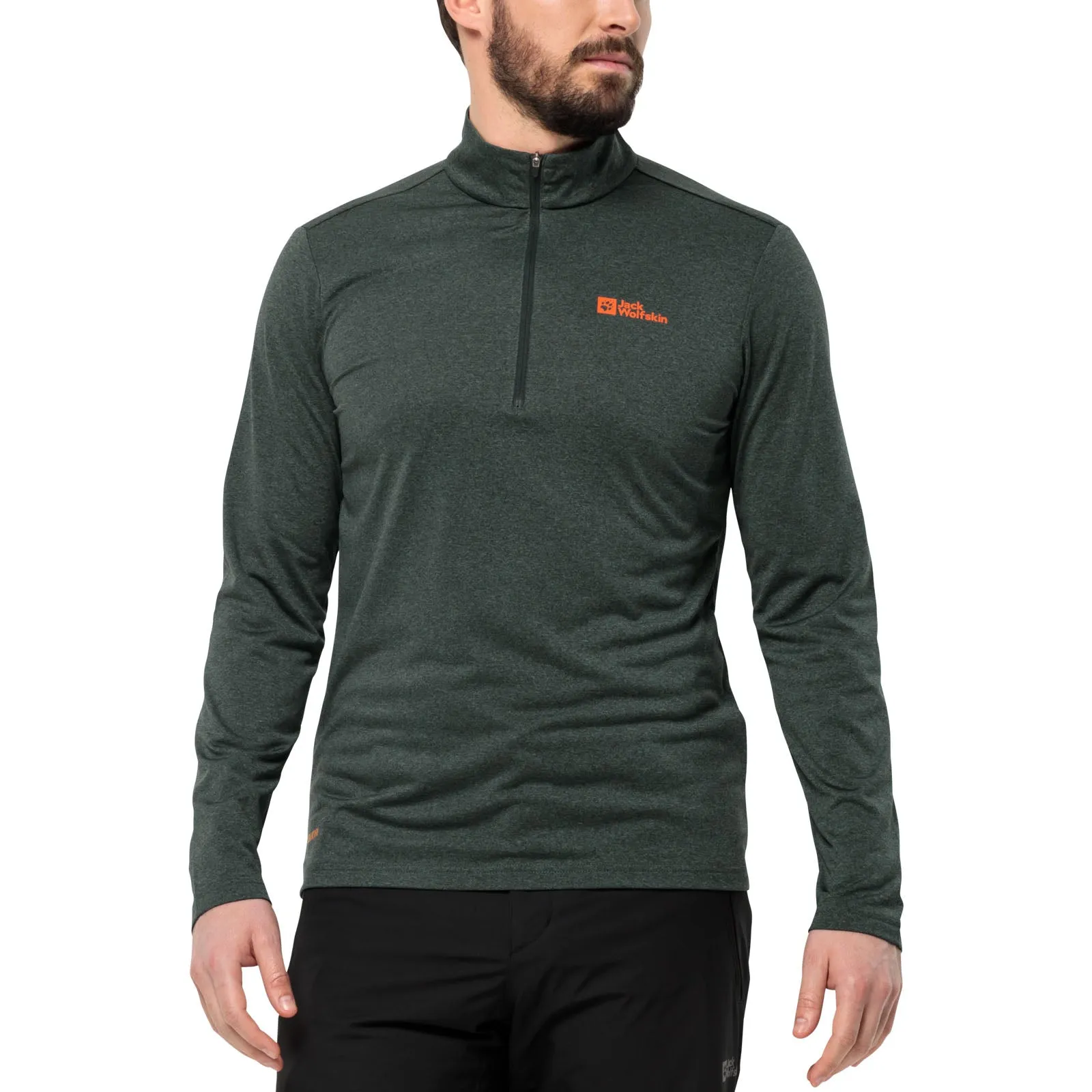 Jack Wolfskin Mens Sky Thermal Half Zip Baselayer Fleece