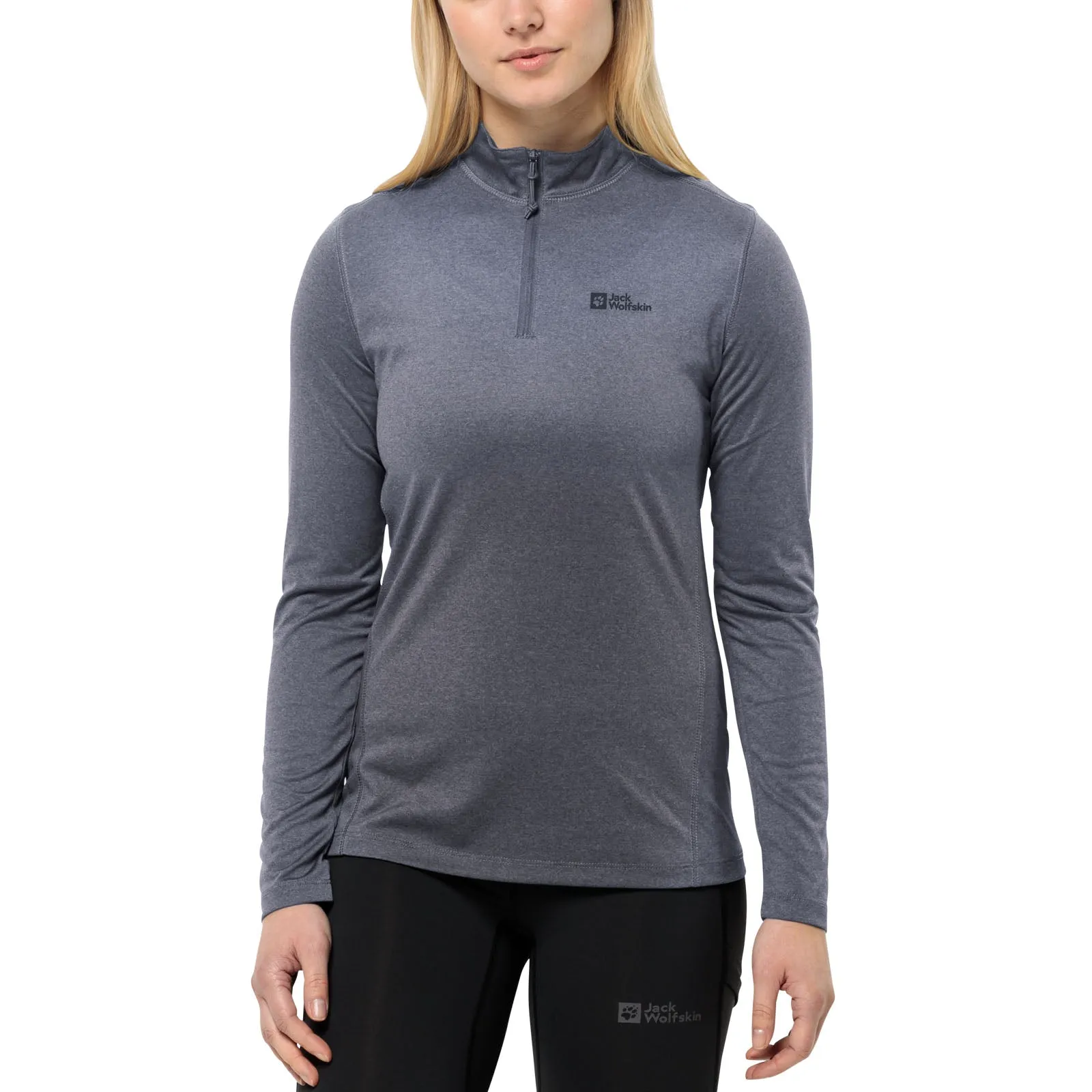 Jack Wolfskin Womens Sky Thermal Half Zip Baselayer Fleece