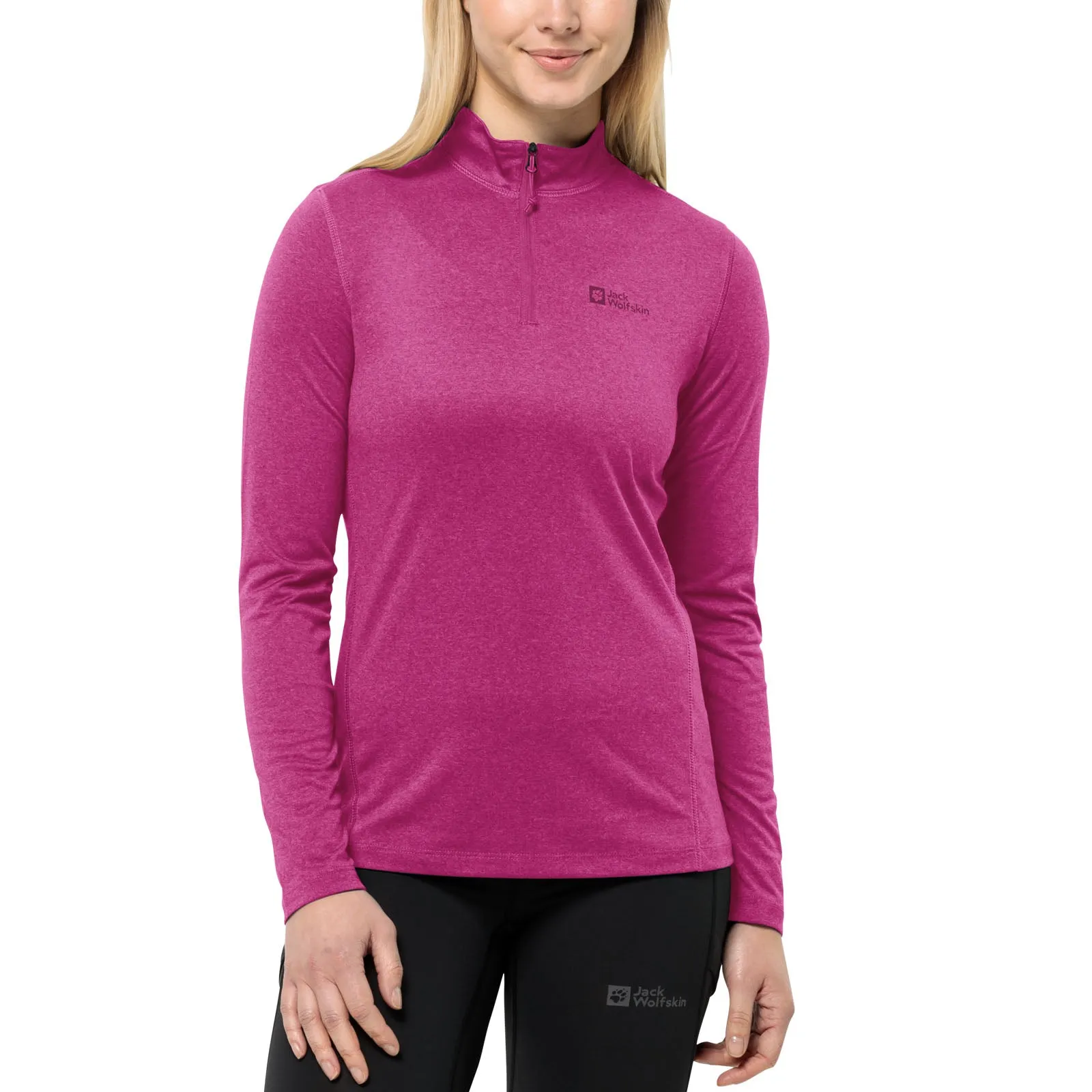 Jack Wolfskin Womens Sky Thermal Half Zip Baselayer Fleece