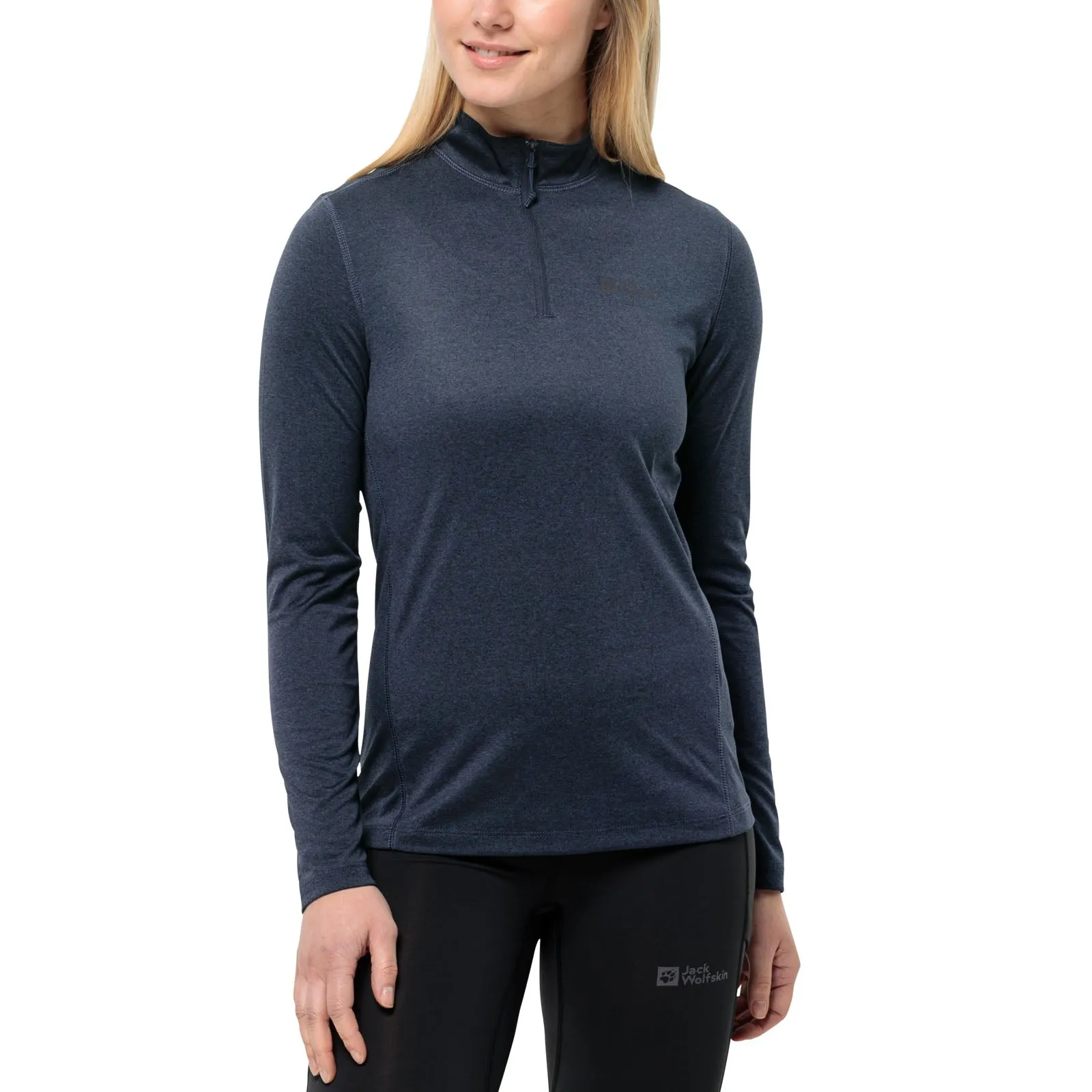 Jack Wolfskin Womens Sky Thermal Half Zip Baselayer Fleece