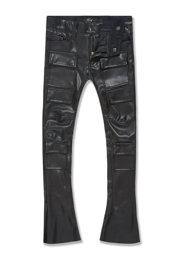 JORDAN CRAIG KIDS STACKED THRILLER CARGO LEATHER PANTS MULTI COLORS