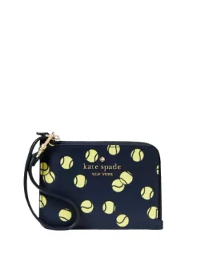 Kate Spade New York Tennis Printed Small Card Holder Wristlet