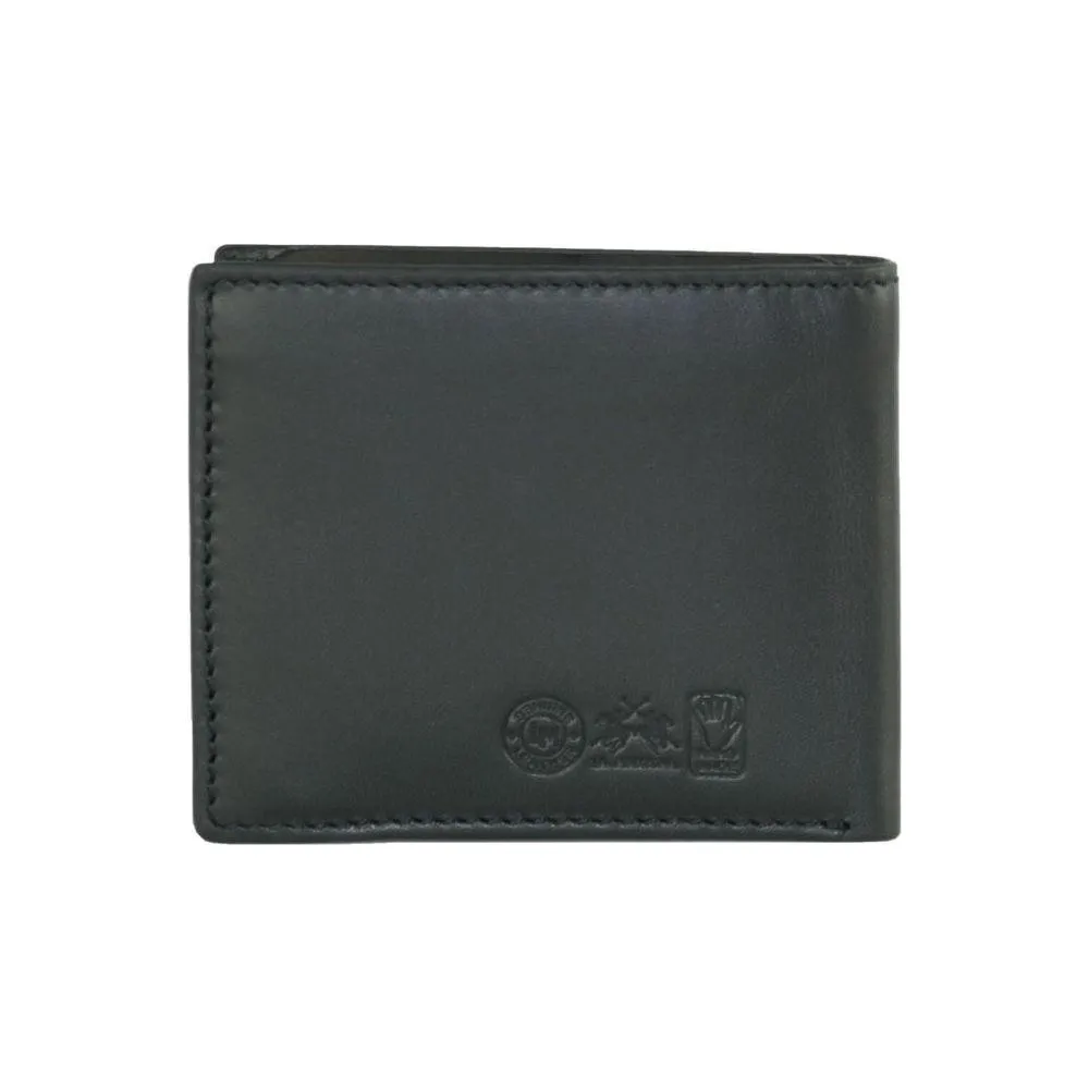 La Martina Black Calfskin Men Wallet