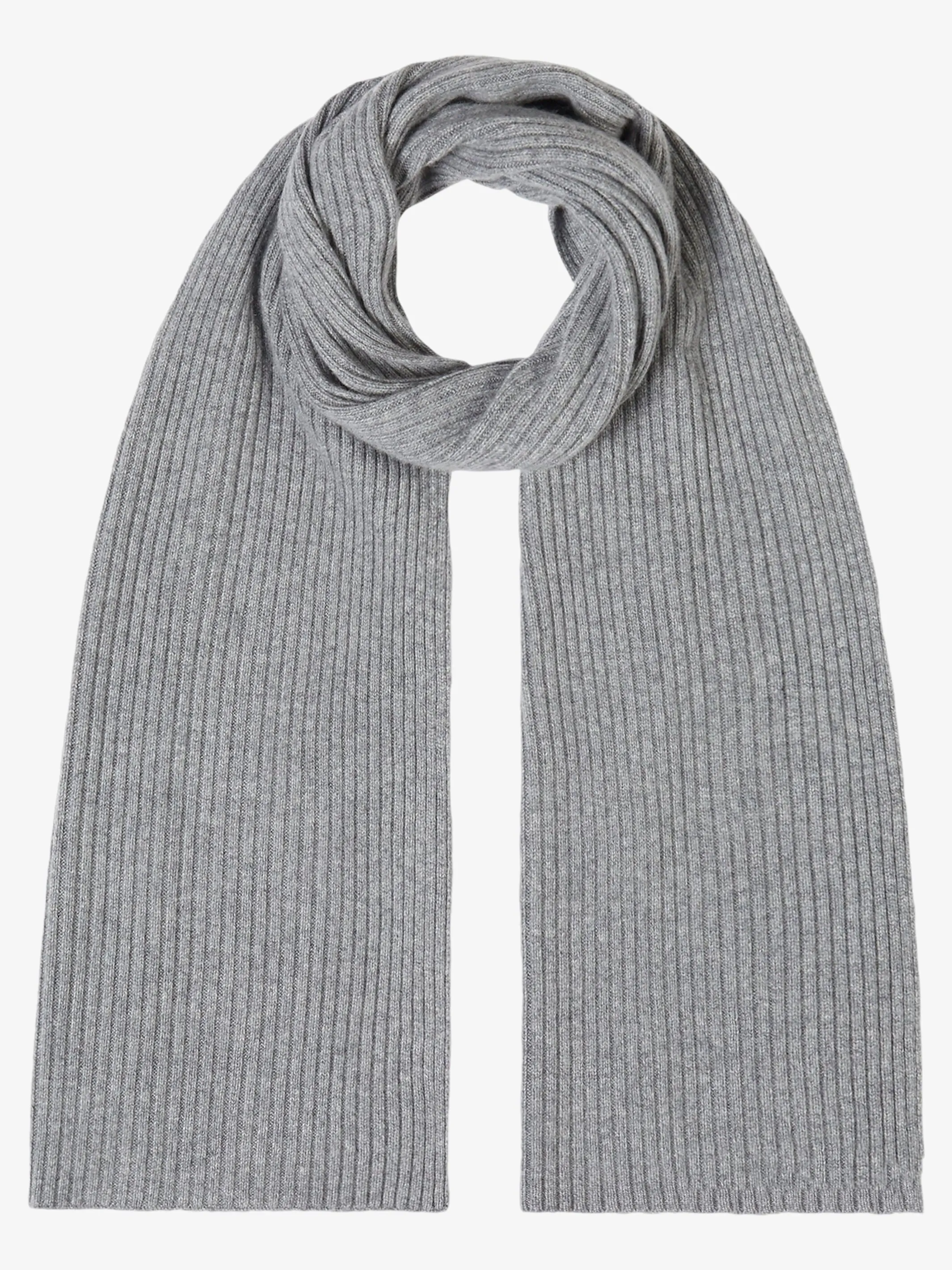 Long Cashmere Scarf Grey