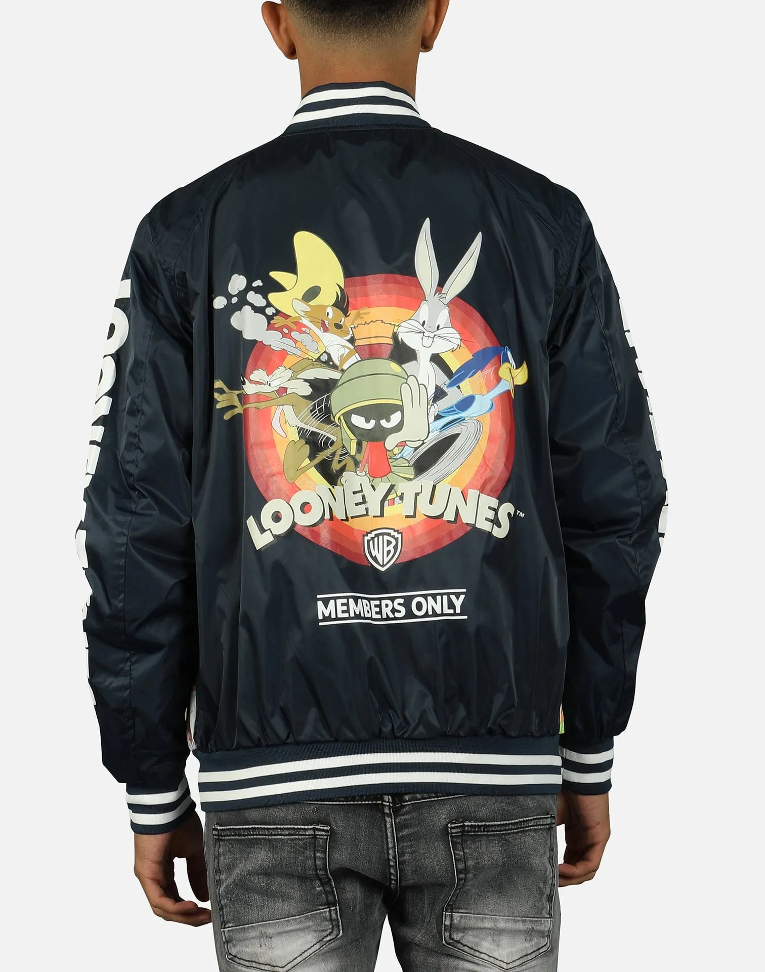 Members Only LOONEY TUNES AOP MASH BOMBER JACKET