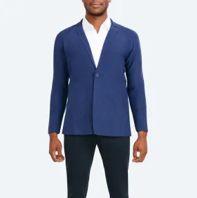 Men's 3D Print–Knit Blazer - Navy