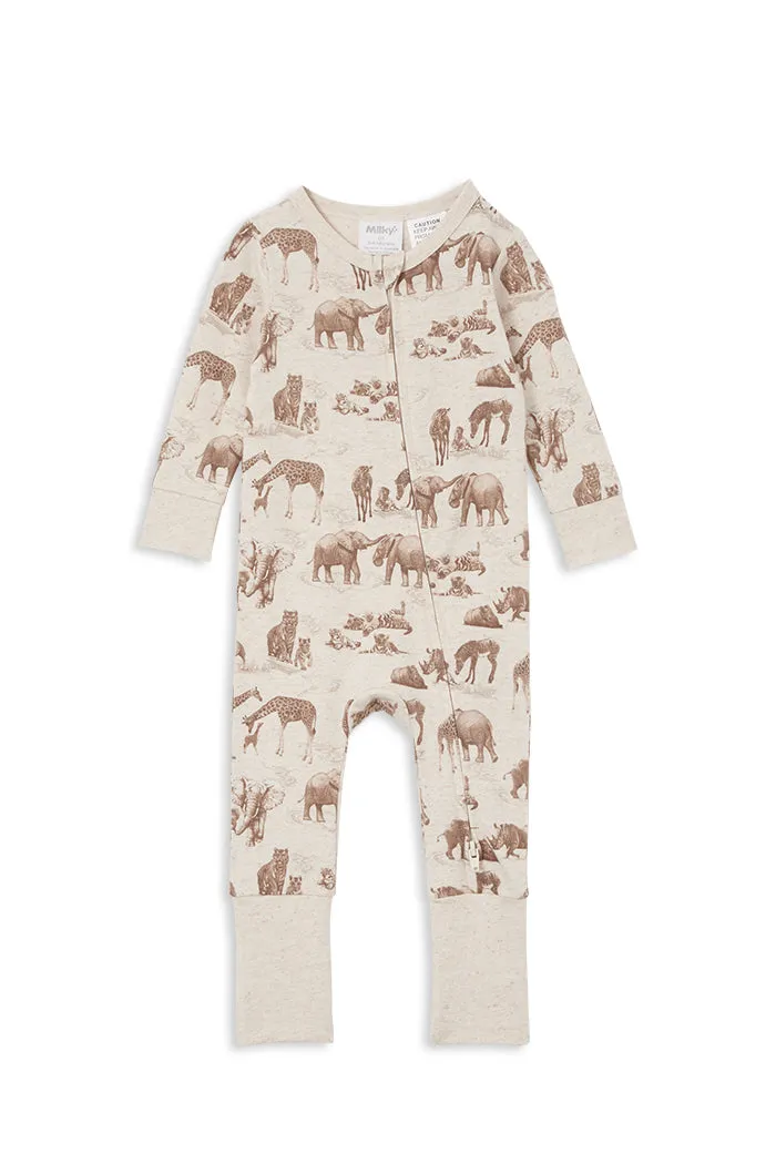 MILKY SAHARA ZIP ROMPER