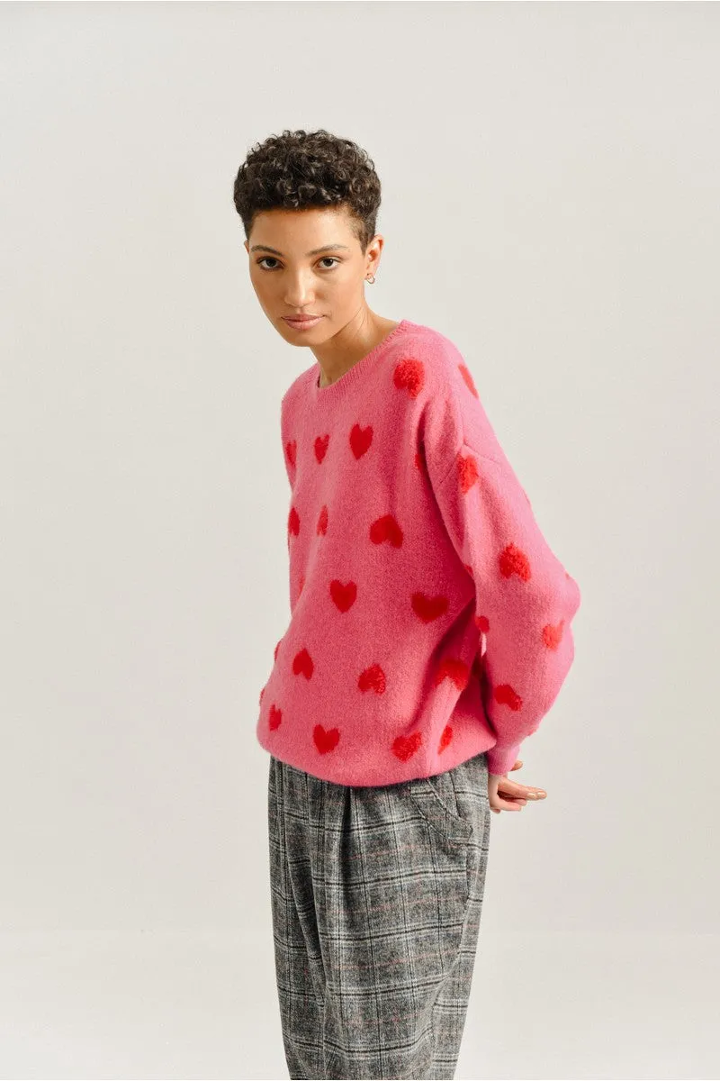 Molly Bracken Baby Heart Pattern Sweater