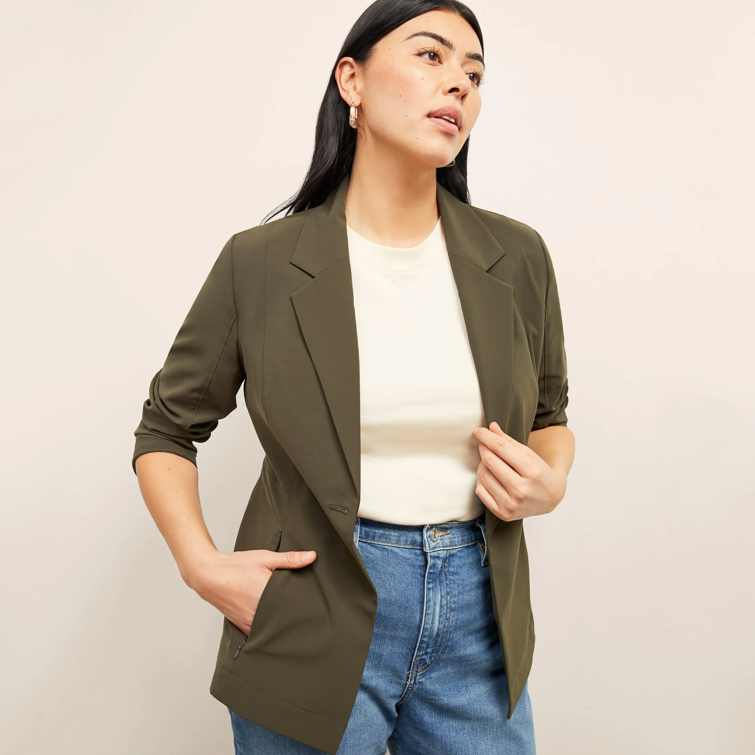 Moreland Travel Blazer - OrigamiTech :: Olive