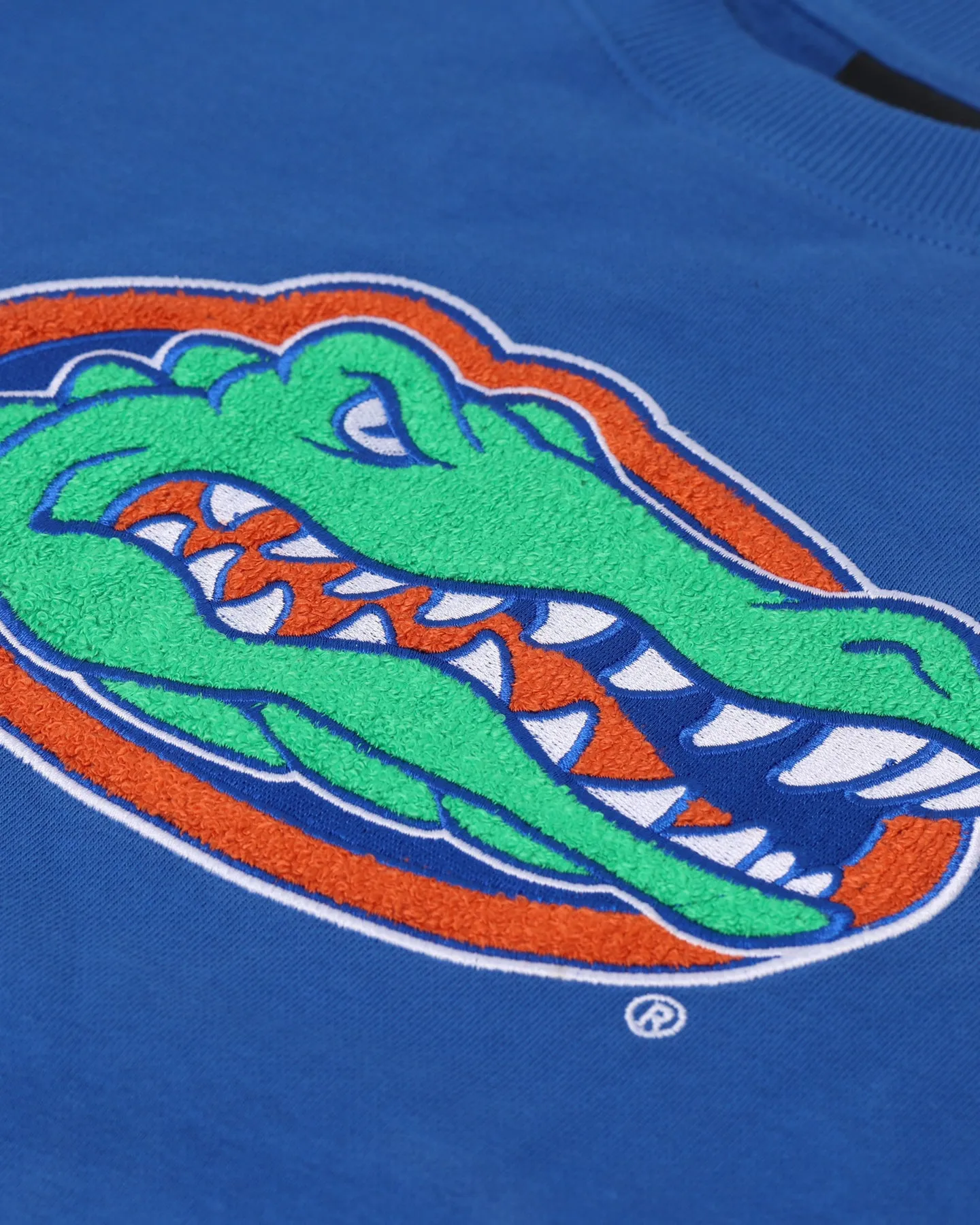 National Collegiate Athletic Association Florida Gators Team Logo Chenille Crewneck Royal Blue