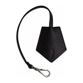 Neil Barrett Black Leather Men Keychain