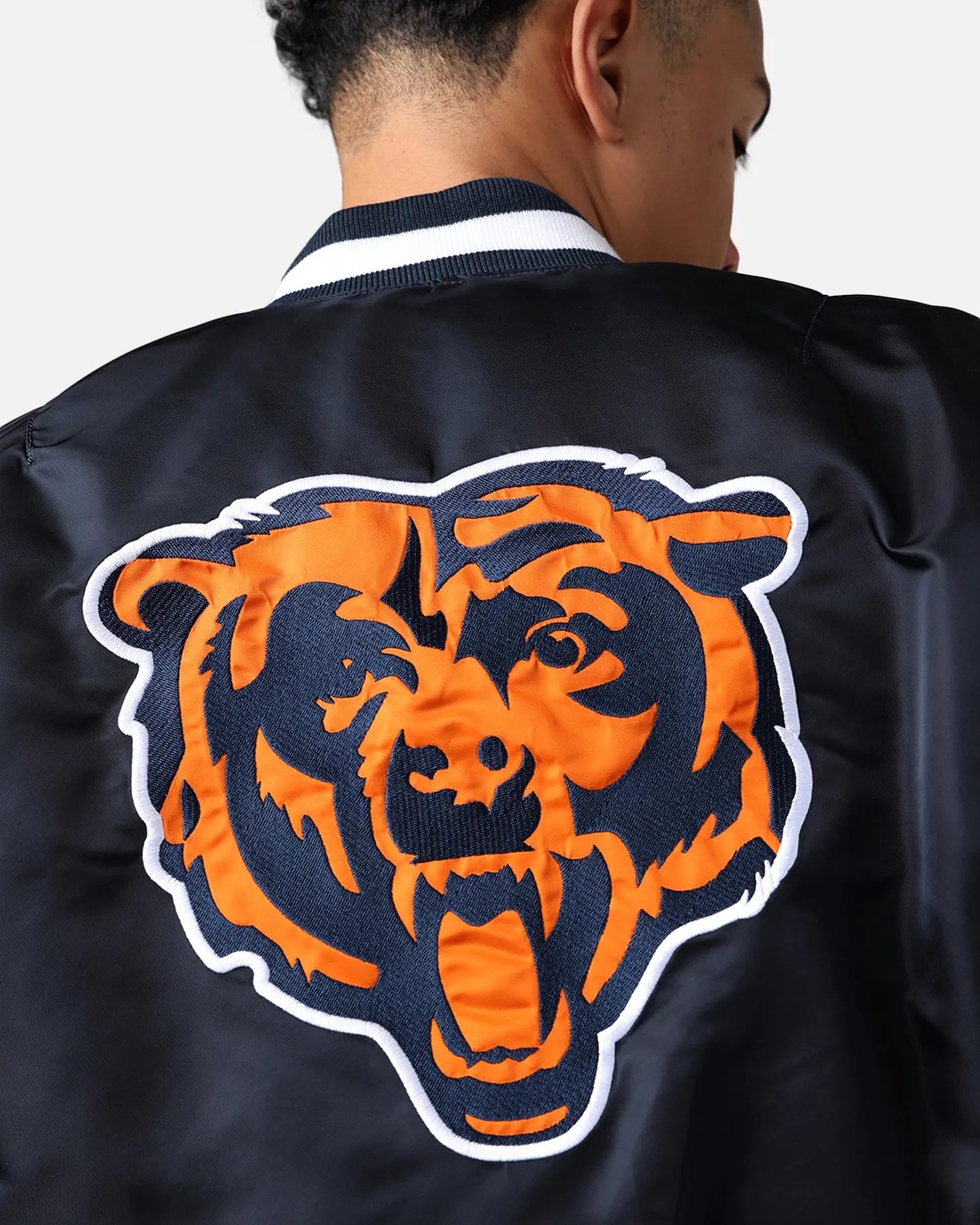 New Era X Alpha Series X NFL Chicago Bears MA-1 Bomber Jacket Navy/Orange