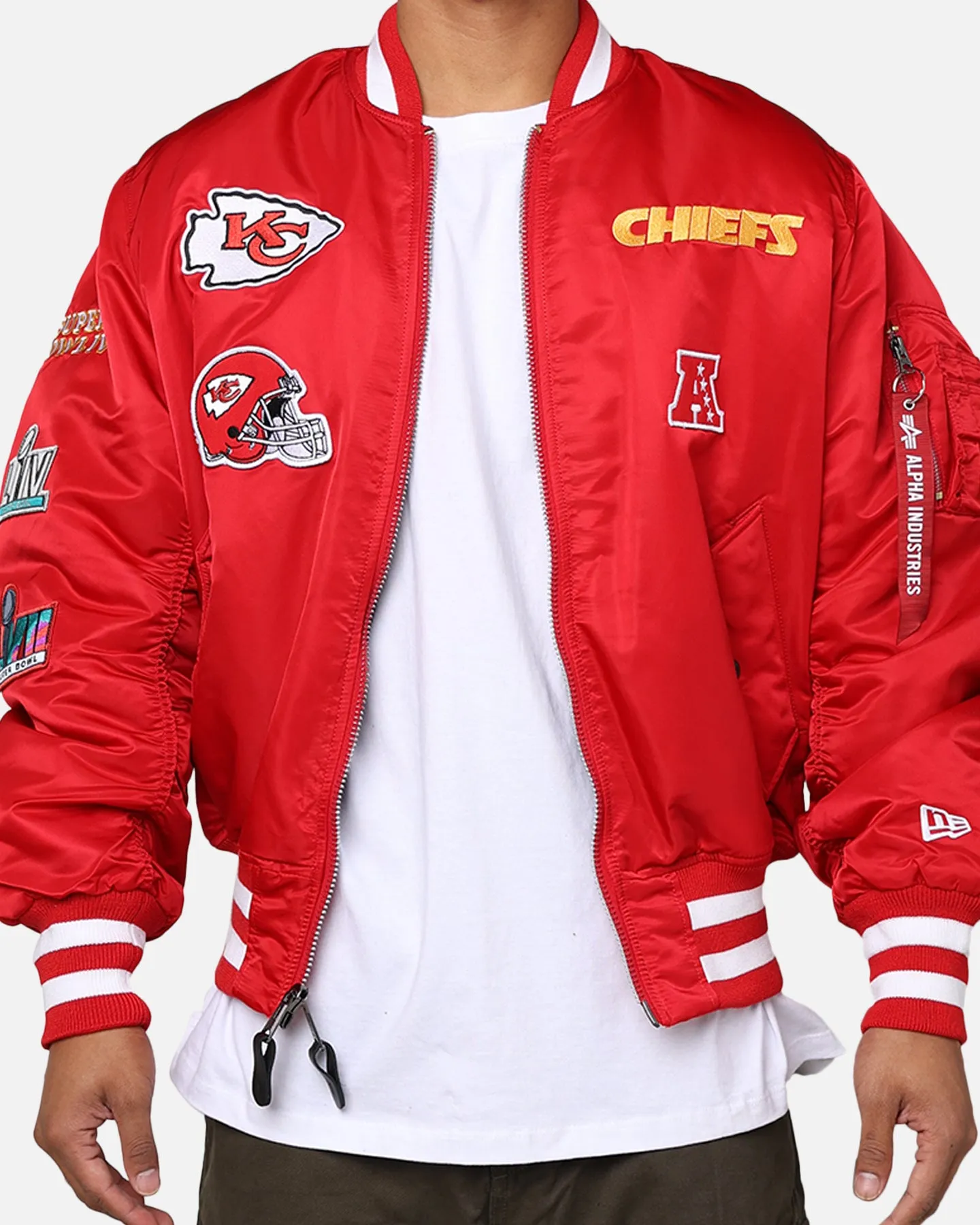 New Era X Alpha Series X NFL Kansas City Chiefs MA-1 Bomber Jacket Navy/Magenta