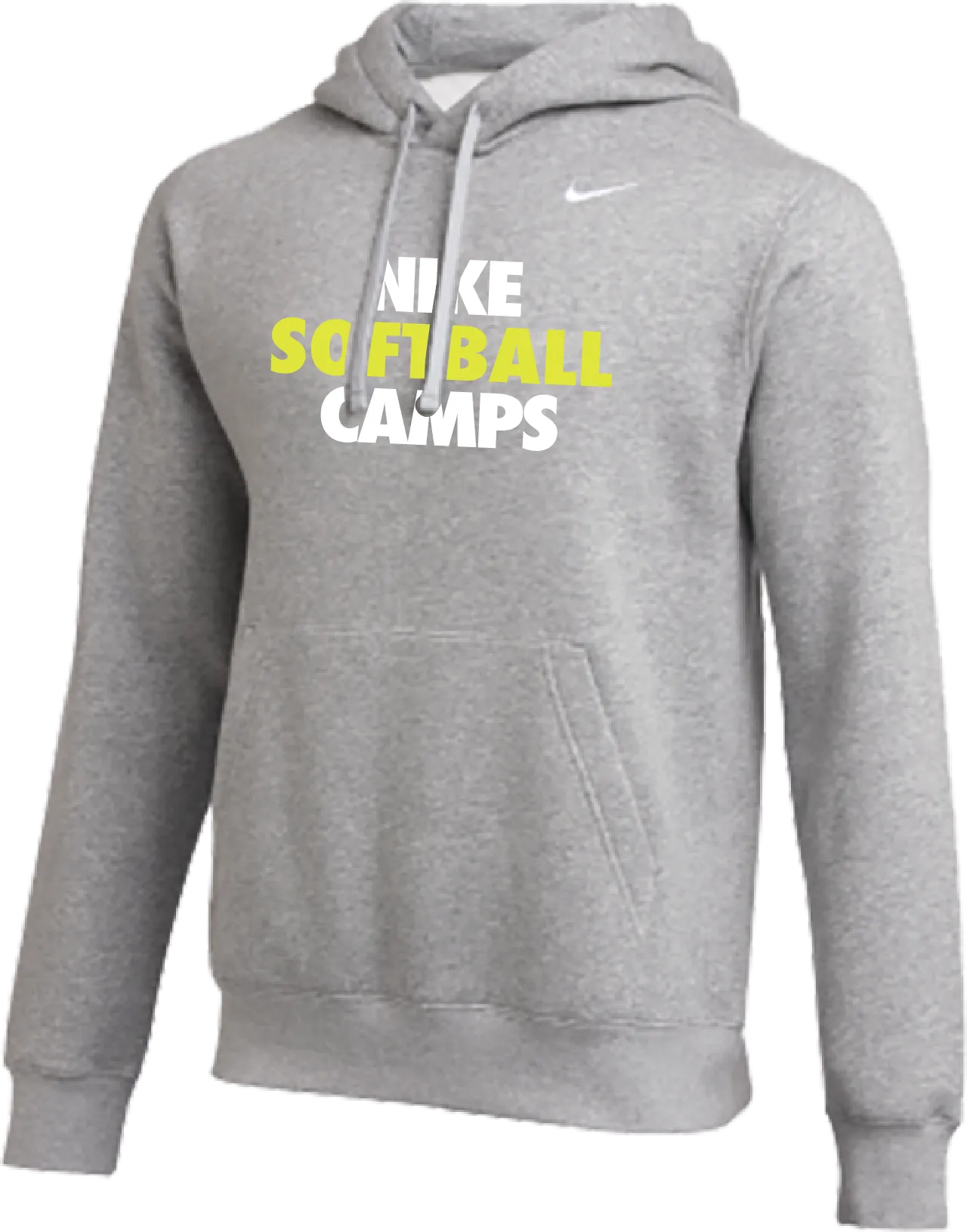 Nike Softball Camps Club Fleece Pullover Hoodie - Heather Grey