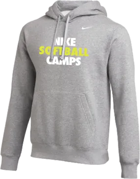 Nike Softball Camps Club Fleece Pullover Hoodie - Heather Grey