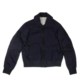 NWT TIM COPPENS Navy Blue Polyester 'XXL' Bomber Jacket Size L $1280