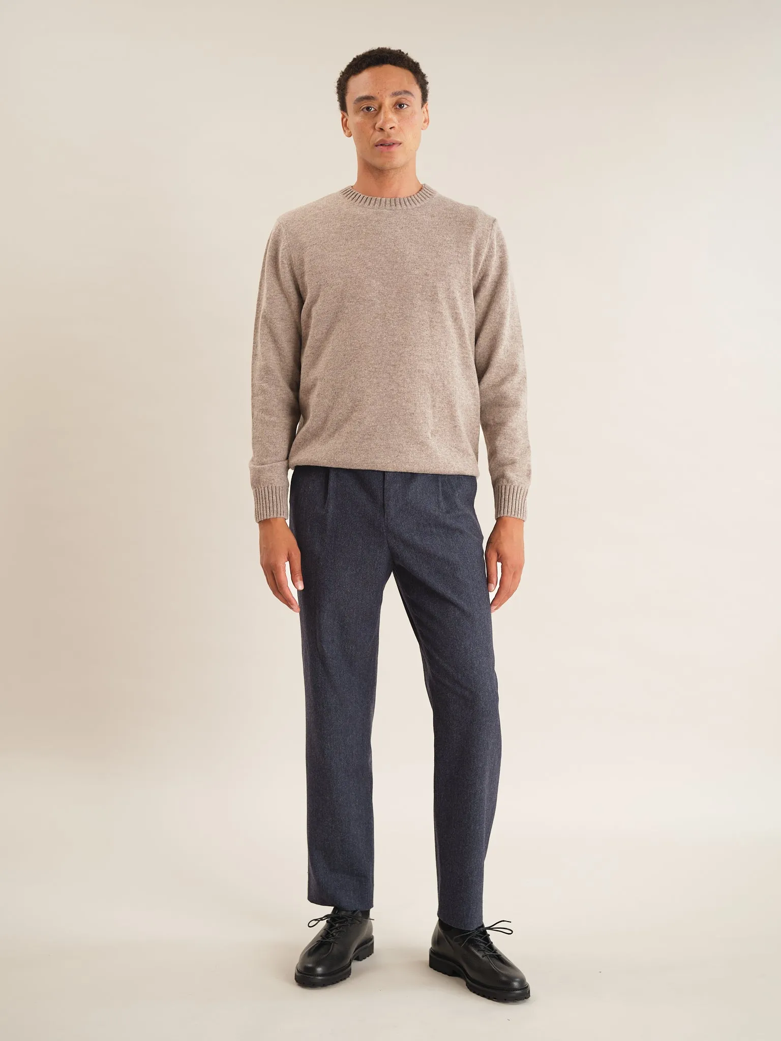 Oat Lambswool Crew Neck Jumper