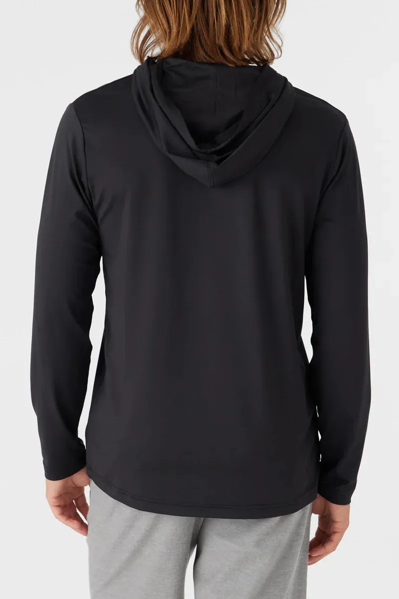 O'NEILL TRVLR UPF HOODED HAWAII LONG SLEEVE - BLACK