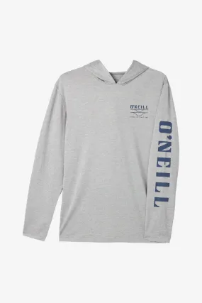 O'Neill Trvlr UPF Hooded Snap L/S Tee-Heather Grey